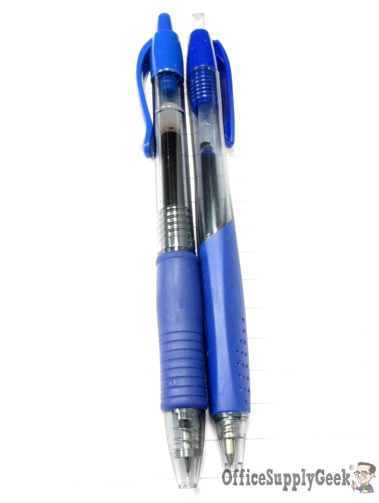 Amazon . com Basics Gel Ink Pens having a Pilot G2 Comparison