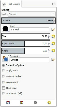 Figure 14.81. Eraser tool icon within the Toolbox 