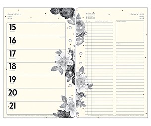 Franklin Covey Classic Blush Binder, Blush Florals 2018 Planner Inserts, and Accessories / Classic Style