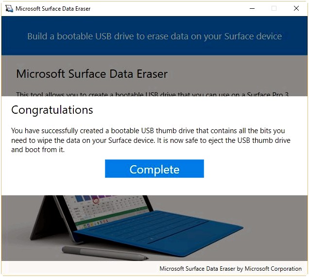 Microsoft Surface Data Eraser