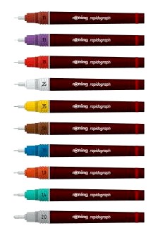 Technical pen. Fountain pen versions
